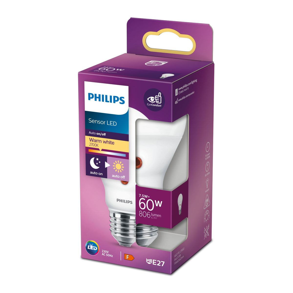 Philips - LED D2D 60W A60 E27 WW FR ND SRT4