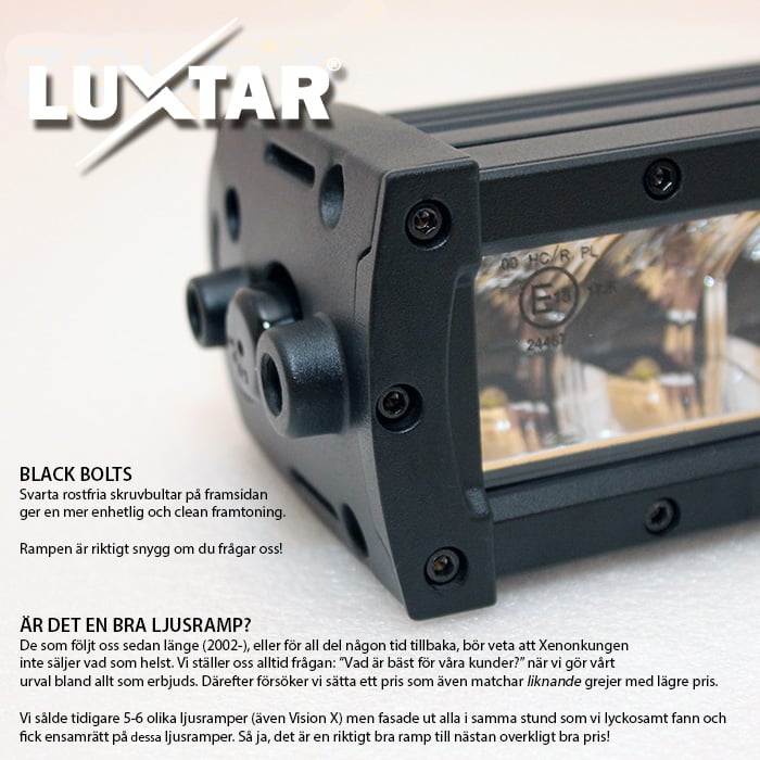 LUXTAR® X18 LED-ramp Spot 180W 7536 Lumen – Lång Räckvidd Bil