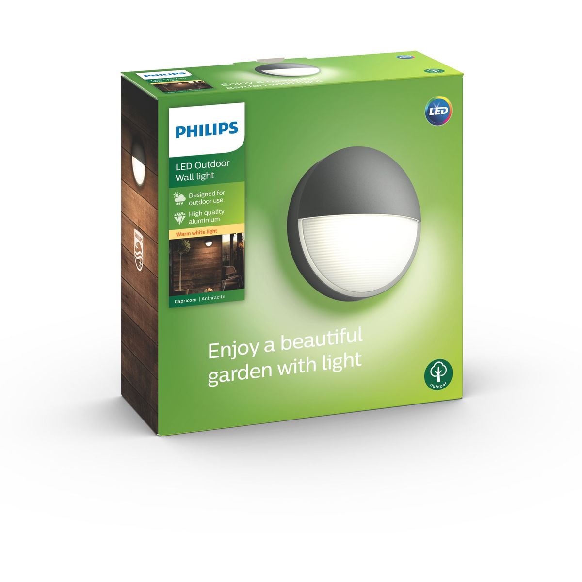 Philips - Capricorn wall lantern anthracite 1x6W