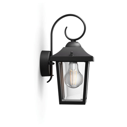 Philips - Buzzard wall lantern black 1x60W 230V