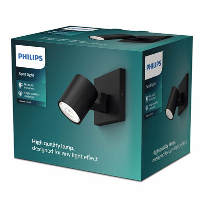 Philips - RUNNER single spot black 1x20W 230V