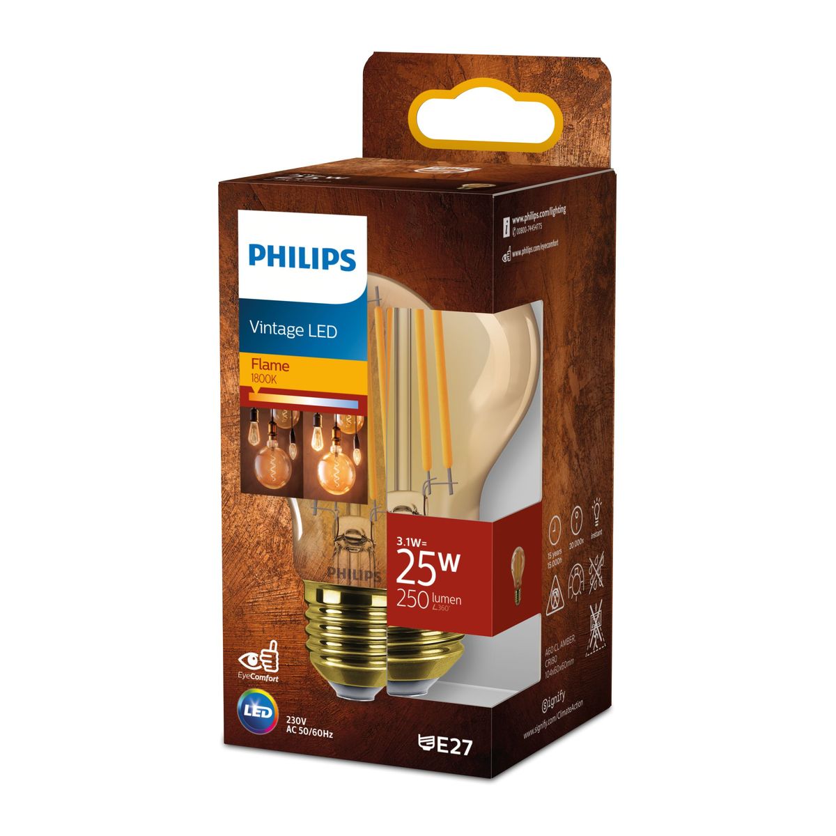 Philips - LED A60 25W 1800K E27 NDSRT Amber 1PF