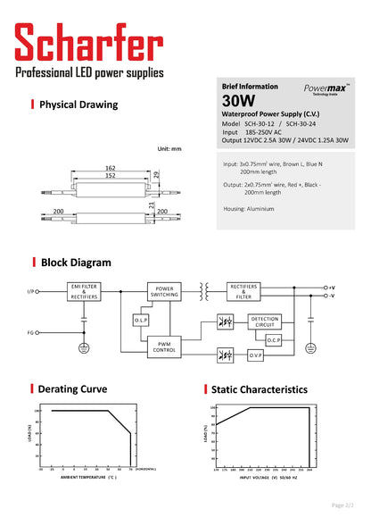 Transformator 230V AC till 12V DC 30W