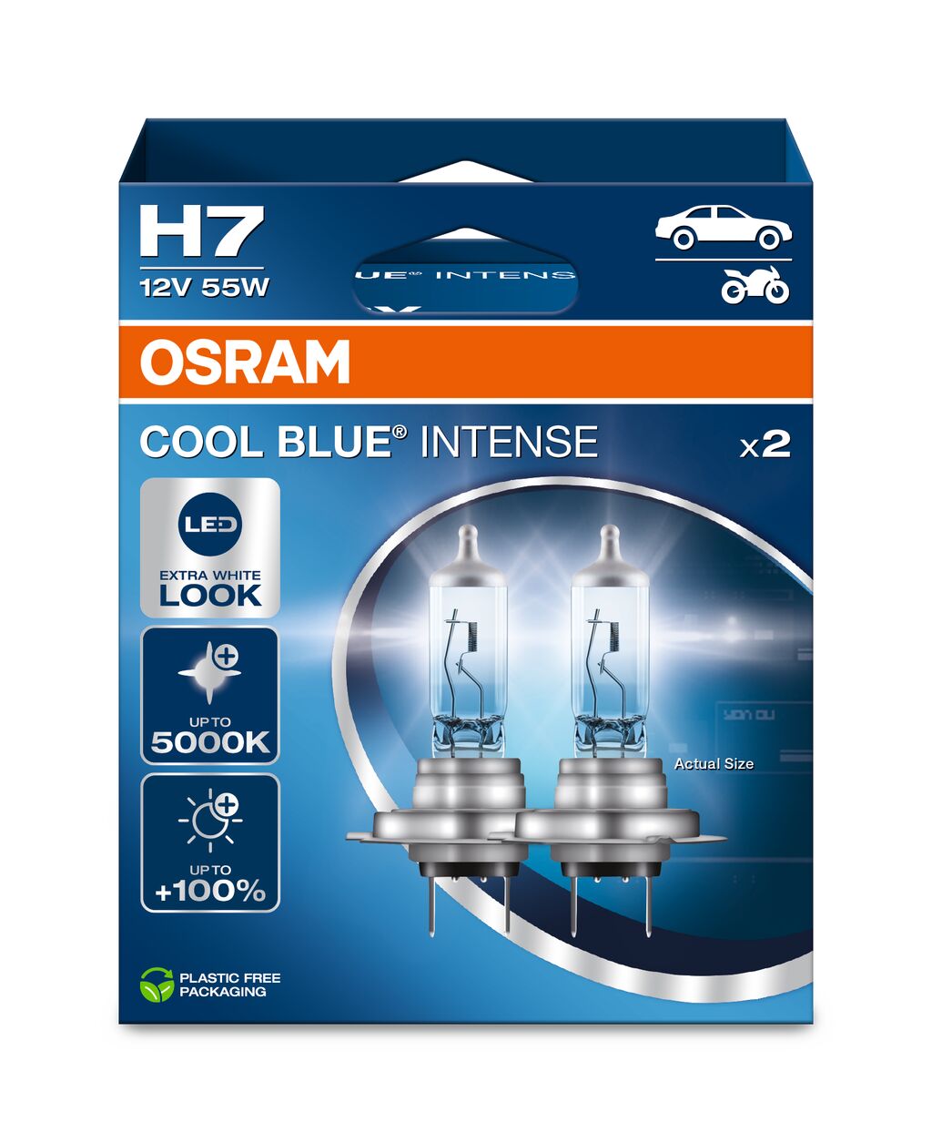 OSRAM - H7 Halogenstrålkastarlampa - Duo box - 2-PACK
