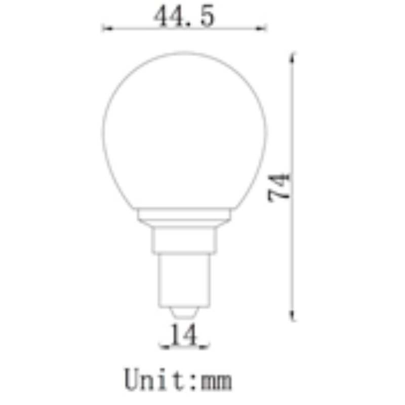 E14 12V/24V 2.5W Frostat glas