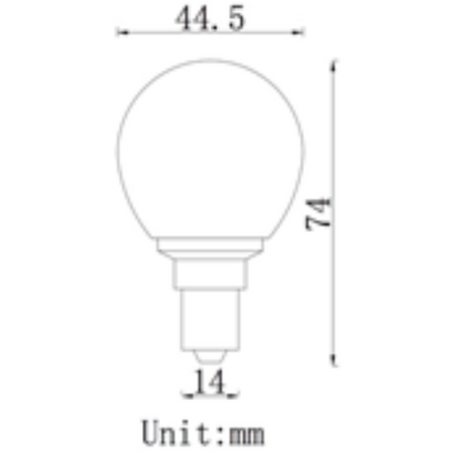 E14 12V/24V 2.5W Frostat glas